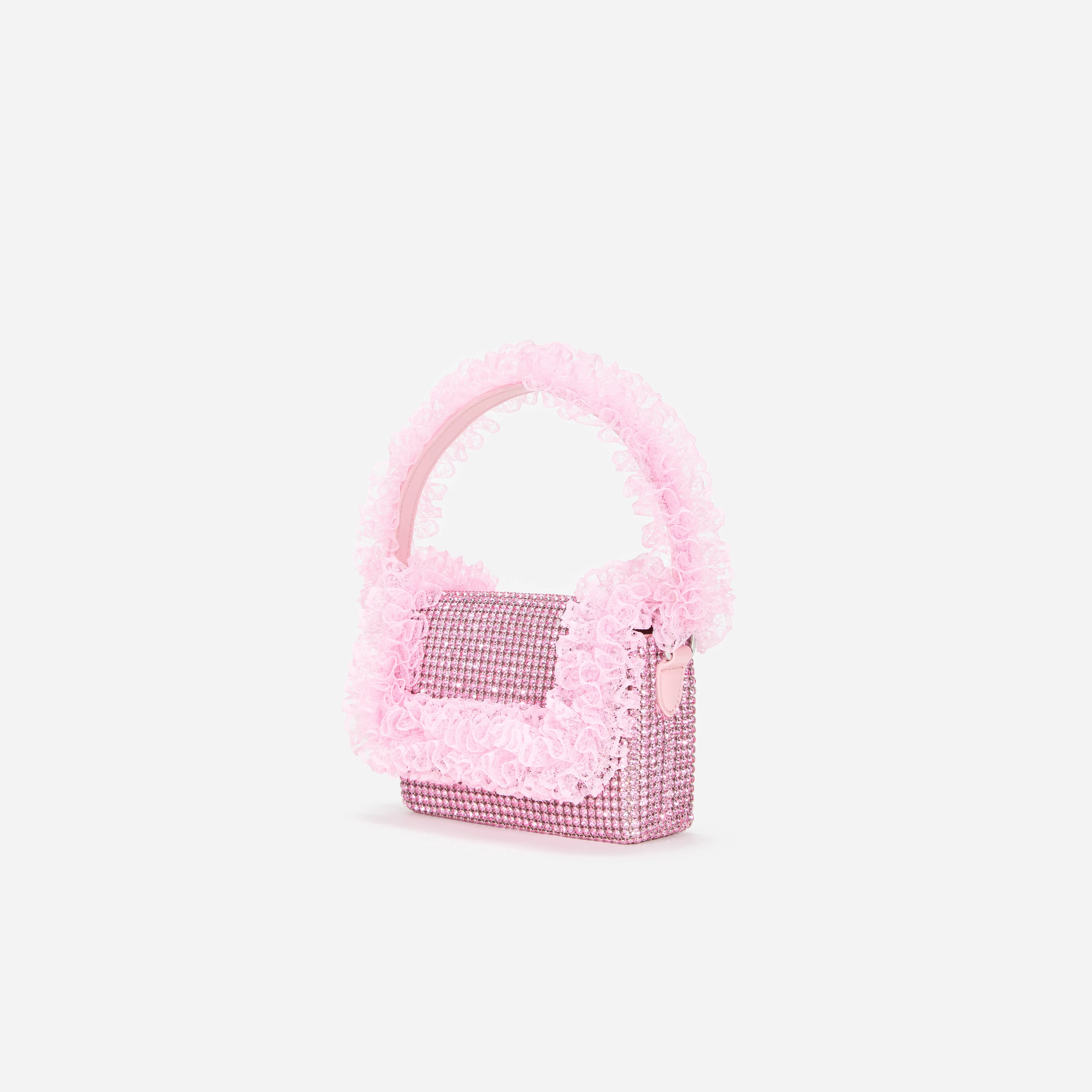 Pink Crystal Lace Detail Bag - Image 2