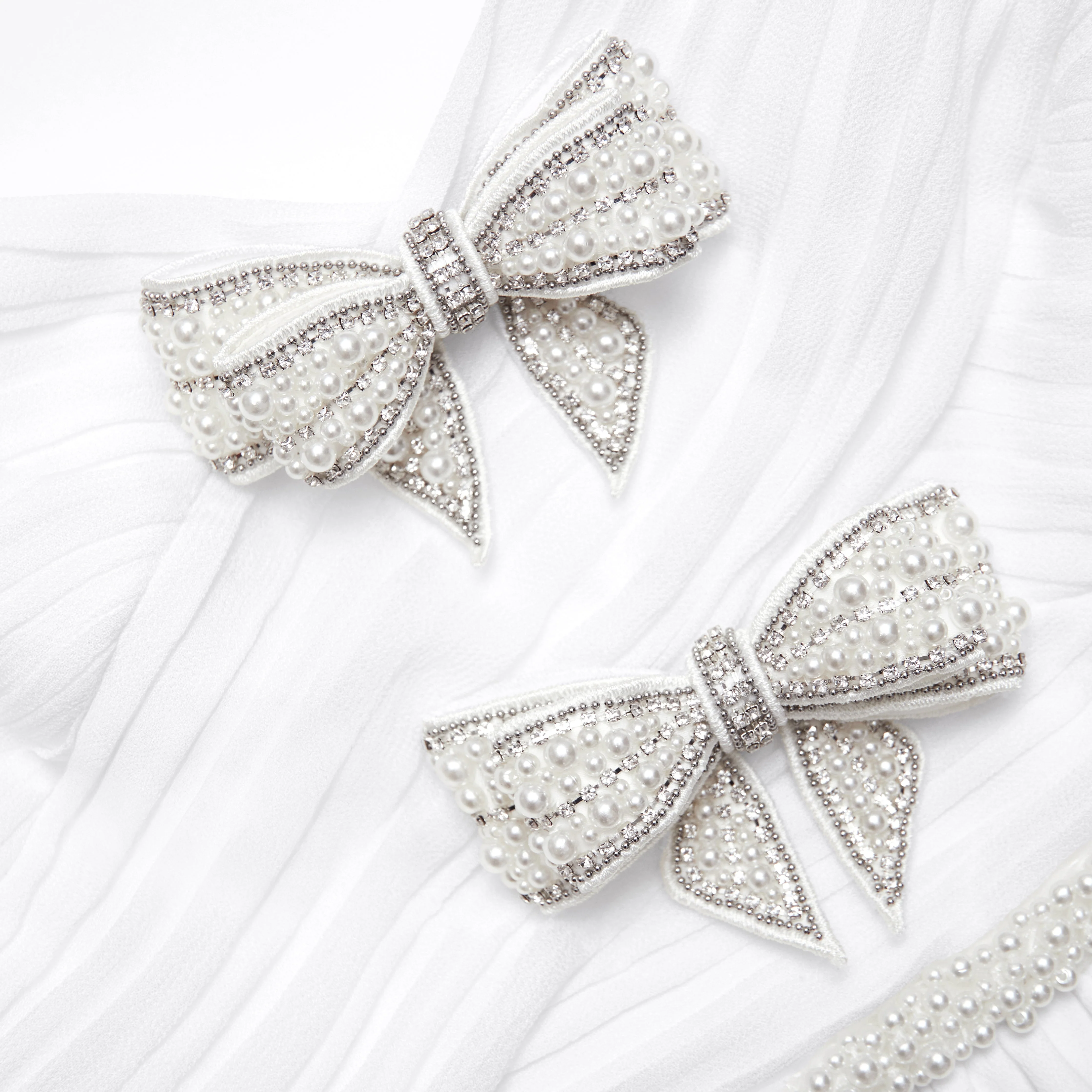 White Chiffon Bow Maxi Dress - Image 5