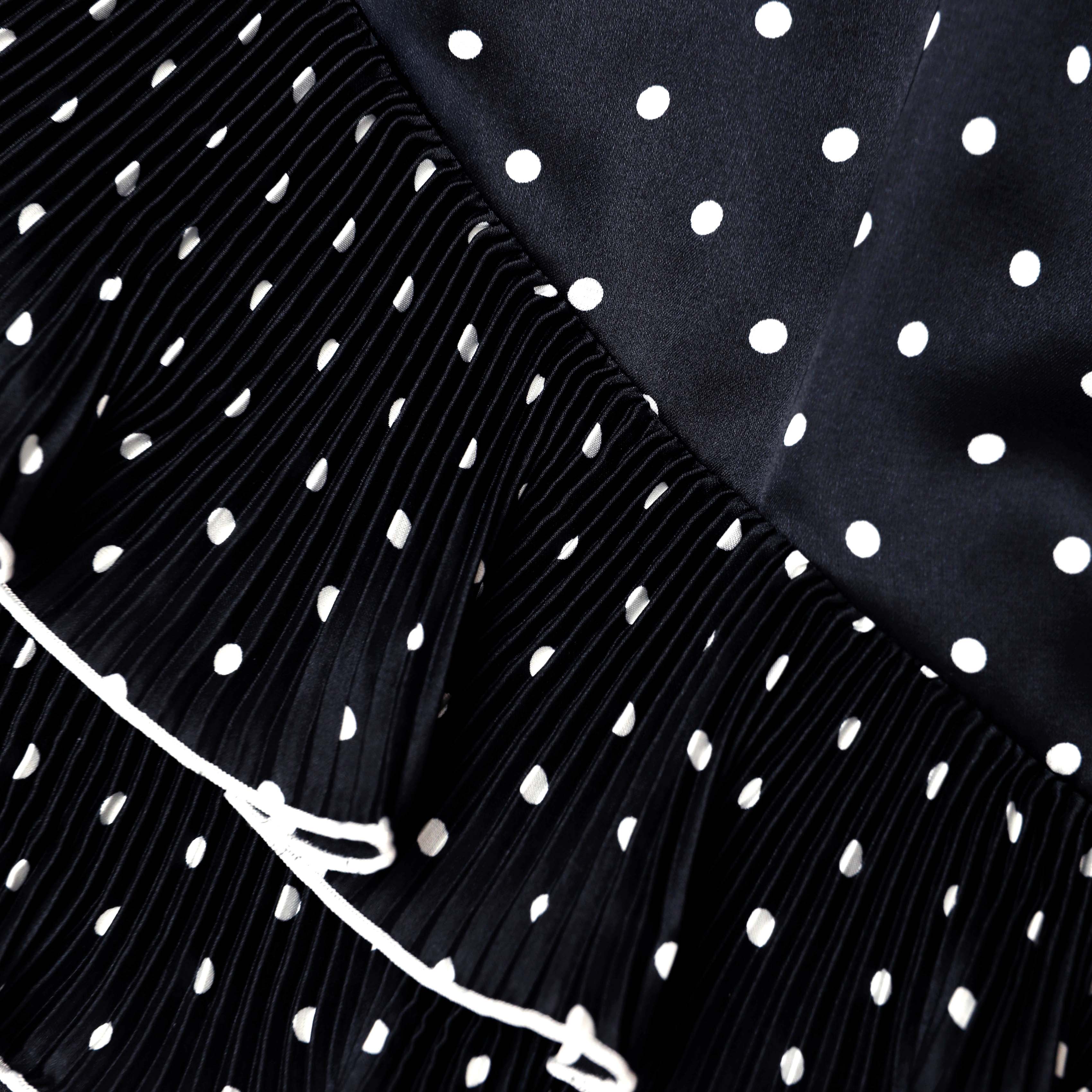 Black Polka Dot Frill Top - Image 5