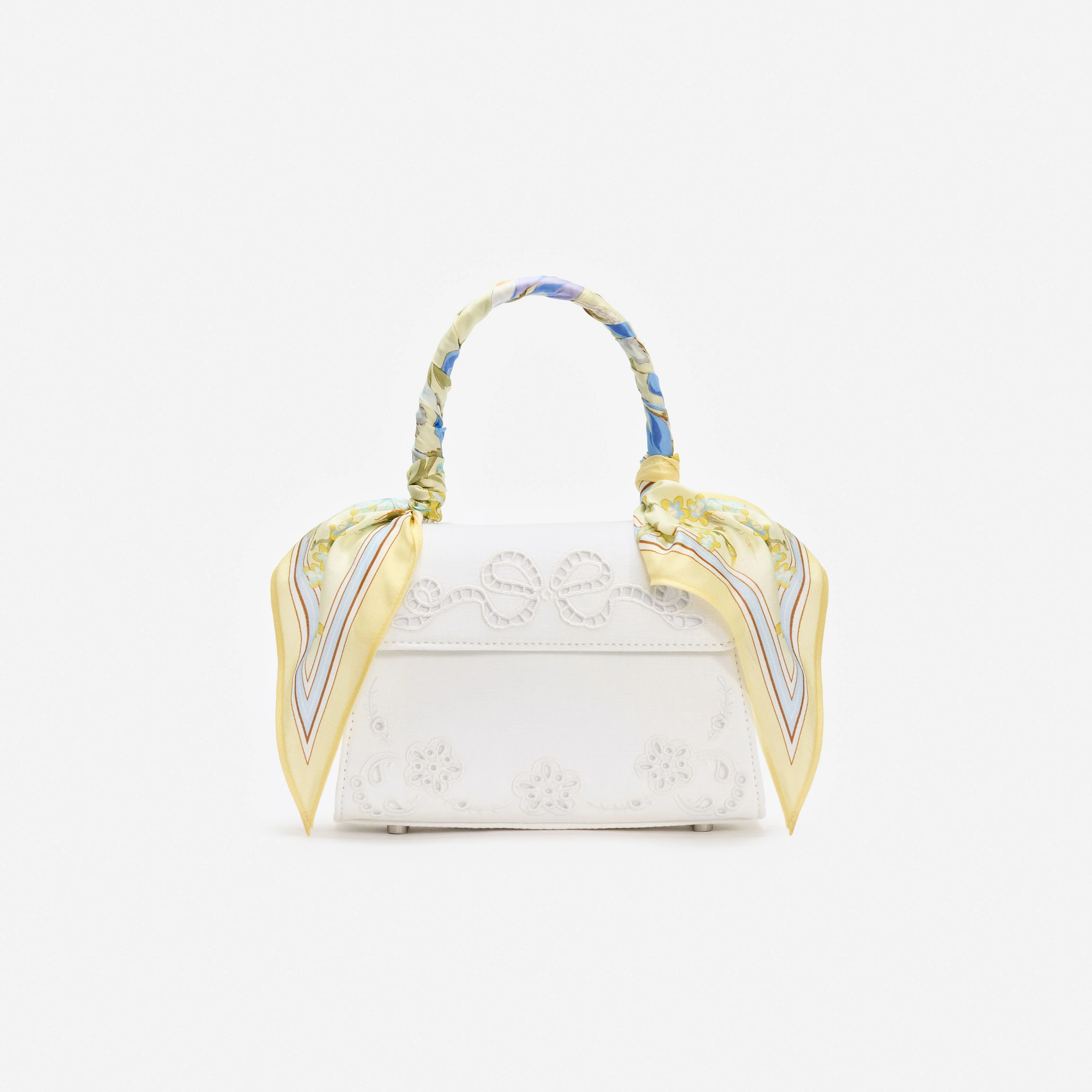 Cream Linen Yellow Floral Mini Bag