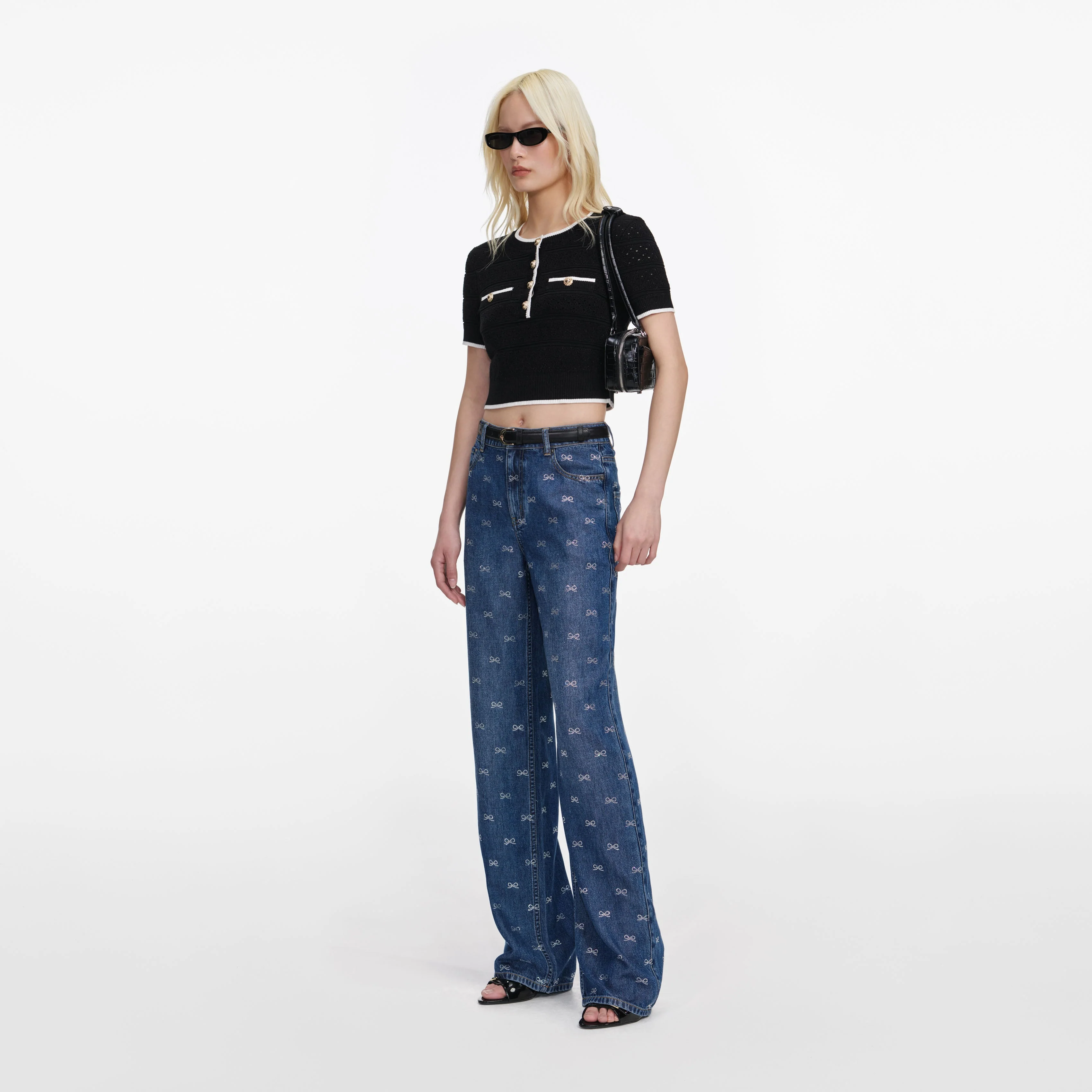 Lightweight Bow Embellished Jeans - Image 2